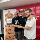 Presentación de la croqueta de Torrezno de Soria.