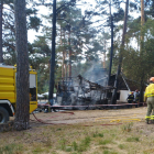 Imagen del incendio en el chiringuito de la Playa Pita de Soria.