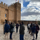 Asistentes al encuentro, en la visita al castillo de Monteagudo.