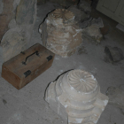 Claves de Bóveda góticas halladas en una finca de Barcebalejo.