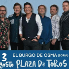 Cartel de concierto de Los Secretos en El Burgo.
