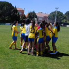 Las jugadoras del San Esteban celebran el título de Liga Provincial logrado el pasado sábado.