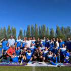 El equipo de Langa de Duero como campeón del Campeonato Interpueblos.