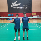 Hugo Sanz acompañado por su entrenador Carlos Palero en las instalaciones del CARD de Madrid.