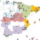 Así queda el mapa de la Segunda Federación tras el sorteo del pasado martes.