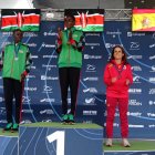 La soriana Elisa Hernández Asensio en el pódium del 10.000 en la que fue bronce.