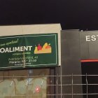 Cartel anunciador de la apertura en la estación de autobuses de Soria.