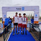Julio Agudo, Diego Valero e Iván Sanz en el Nacional sub 16 de Tudela.