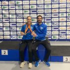 Daniela Corchón y Víctor Ortega con las medallas conseguidas en el Nacional Sub-19.