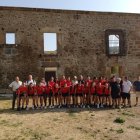 El equipo femenino del DUX en su visita a La Póveda.