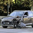Estado en el que quedó el vehículo tras el impacto con el autobús
