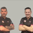 Los jugadores del Círculo Amistad Brezzo y Farcas.