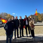 Los líderes del PP de Soria en la manifestación de ayer en Madrid.