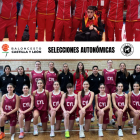 María Martínez con la selección infantil de Castilla y León.