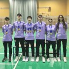 Grupo de competición del Club Valonsadero Bádminton en el torneo disputado en Soria el pasado sábado.