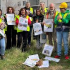 La junta de personal docente de Soria representa la puesta de la primera piedra en el solar para el prometido colegio de Los Royales.