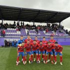 Once del Numancia el pasado sábado en los Anexos de Zorrilla para medirse al Valladolid Promesas.
