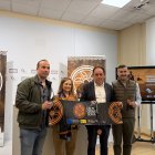 De izquierda a derecha, Selu, Elia Jiménez, Benito Serrano y Rubén Andrés, durante la presentación de la ruta.