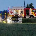 Un herido tras un accidente entre un turismo y un camión a la altura de Golmayo.