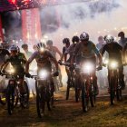 La primera de las pruebas de la BTT Urbión fue nocturna.