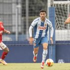 Marcos Fernández durante un encuentro con el Espanyol B.