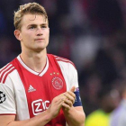 Matthijs De Ligt, capitán del Ajax, en el encuentro frente al Tottenham por Champions.-