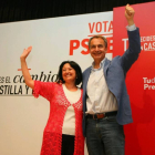 El expresidente del Gobierno José Luis Rodríguez Zapatero, visita Ponferrada para participar en un mitin de apoyo a la candidatura que encabeza Ángela Marqués-Ical