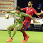 El Numancia perdió en su estreno liguero ante el Sporting. / ÁLVARO MARTÍNEZ-