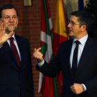 El presidente del Gobierno en funciones, Mariano Rajoy, junto al presidente del Congreso, Patxi López, en una foto de archivo-DAVID CASTRO