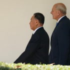 Kim Yong-chol y John Kelly, jefe de Gabinete de Trump, en la Casa Blanca.-/ AP / ANDREW HARNIK