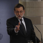 El presidente del Gobierno en funciones, Mariano Rajoy, en rueda de prensa.-DAVID CASTRO