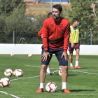 López Garai en un entrenamiento al frente del Numancia en la Ciudad Deportiva.-Valentín Guisande
