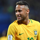 Neymar, en un partido reciente de la selección brasileña.-AFP