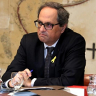 El president Quim Torra, este martes, en la reunión del Consell Executiu. /-ACN