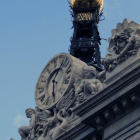 Detalle de la fachada del Banco de España en la Plaza de Cibeles, en Madrid.-AGUSTIN CATALAN