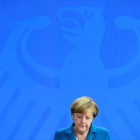 Angela Merkel, durante una comparecencia ante la prensa.-AFP / TOBIAS SCHWARZ