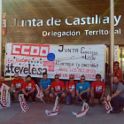 Concentración de ayer de los trabajadores.-DIARIO DE SORIA