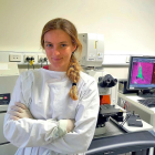 La biotecnóloga María Lastra en el laboratorio donde trabaja en Australia.-- MARCO HEYDECKER