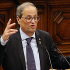 Quim Torra, durante un pleno del Parlamento catalán.-RICARD CUGAT