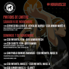 Cartel de partidos de la cantera Club Soria Baloncesto para este fin de semana. HDS