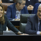 La presidenta de Andalucía y del PSOE, Susana Díaz, durante un pleno del Parlamento andaluz, el 3 de marzo en Sevilla.-EFE / JOSÉ MANUEL VIDAL