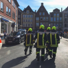 Bomberos y policías acuden al lugar del atroplleo en Münster.-AFP