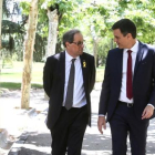 Encuentro de los presidentes Quim Torra y Pedro Sánchez.-RUBÉN MORENO