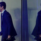 El vicesecretario de comunicación del PP, Pablo Casado, en la sede nacional del partido.-JUAN MANUEL PRATS