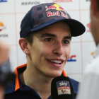 Marc Márquez (Honda) charla con SKY TV, en Sepang (Malasia).-