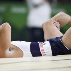 La imagen de la terrible lesión del gimnasta francés Samir Ait Said en Río.-REUTERS / DYLAN MARTINEZ