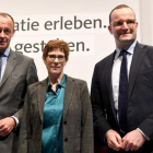 De izquerda a derecha Friedrich Merz, Annegret Kramp-Karrenbauer y Jens Spahn-AFP