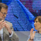 Mariano Rajoy e Isabel Bonig, el pasado 2 de abril, durante la clausura del congreso del PPCV.-MIGUEL LORENZO