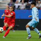 Morgan marca uno de sus cinco goles a Tailandia en el Mundial femenino.-