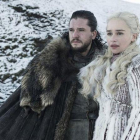 Kit Harington y Emilia Clarke como Jon Snow y Daenerys Targaryen.-HBO